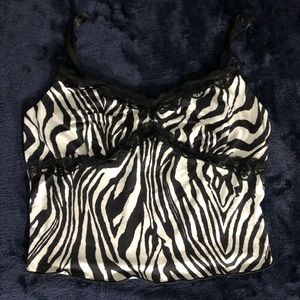 Zebra Print Cropped Tank